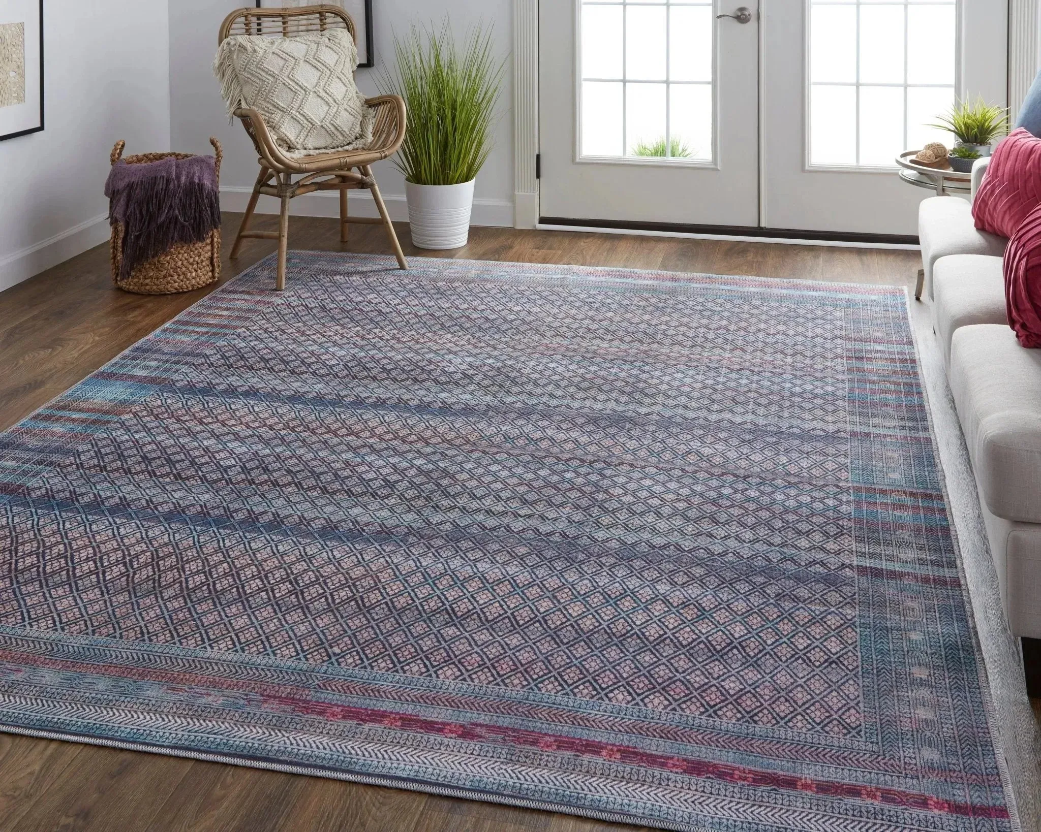 Voss VOS39H7F Tan/Blue Rug