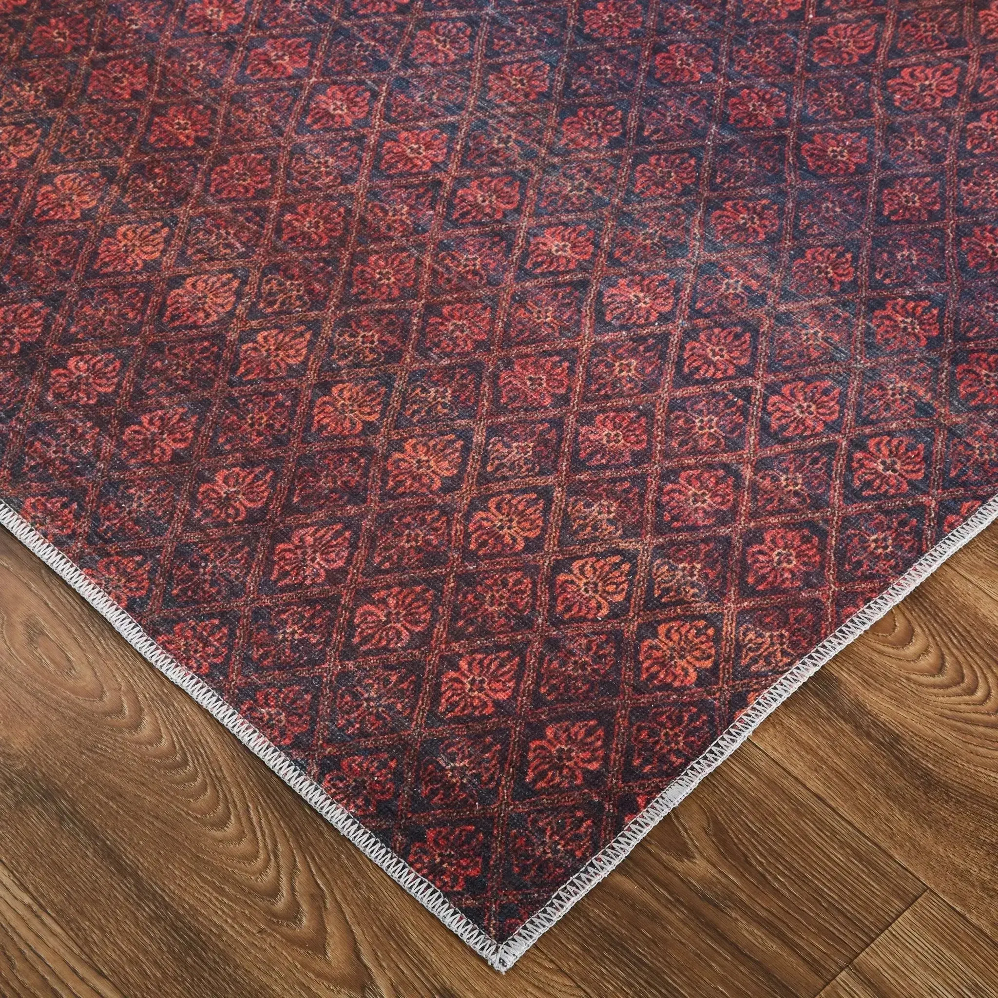 Voss VOS39HAF Red/Grey Rug