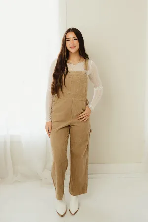 Washed Corduroy Overalls