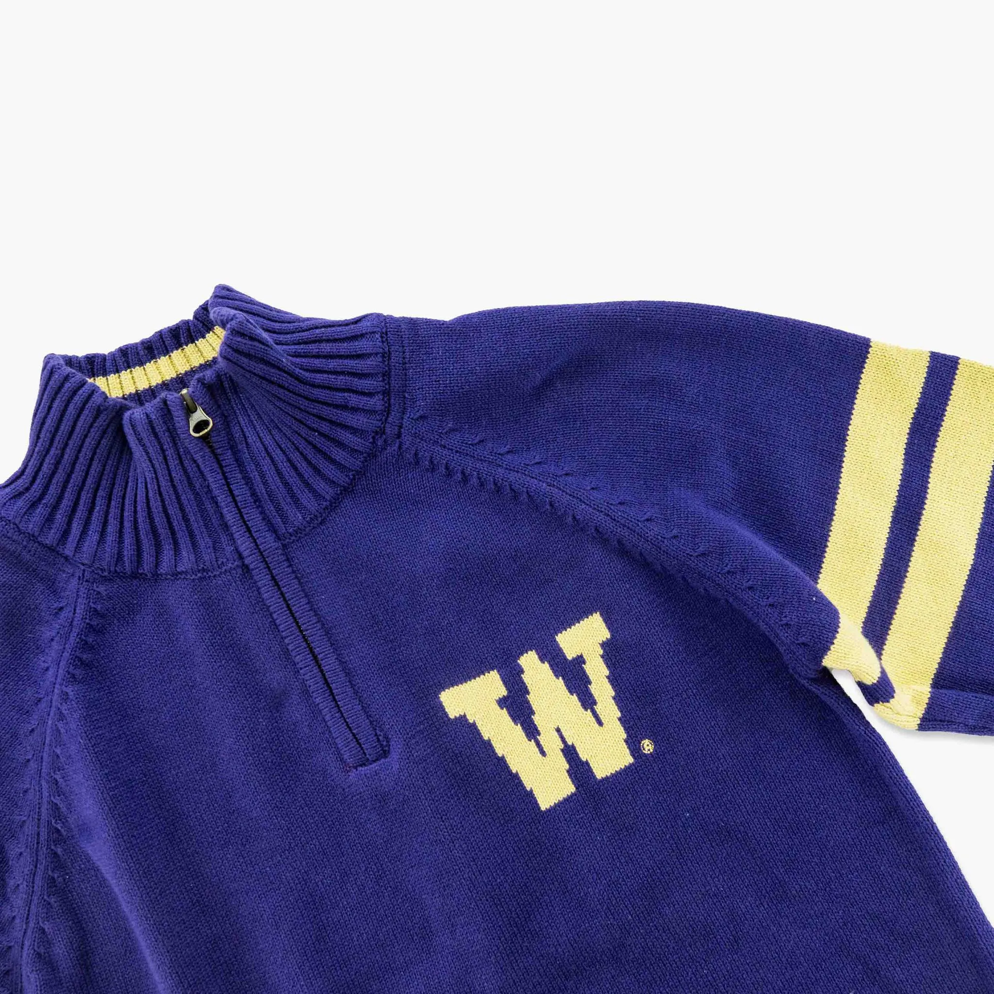 Washington Huskies Half Back 1/4 Zip Knit Jacket