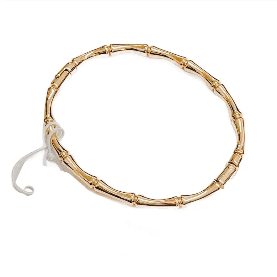 Waterproof Gold Bamboo Bangle