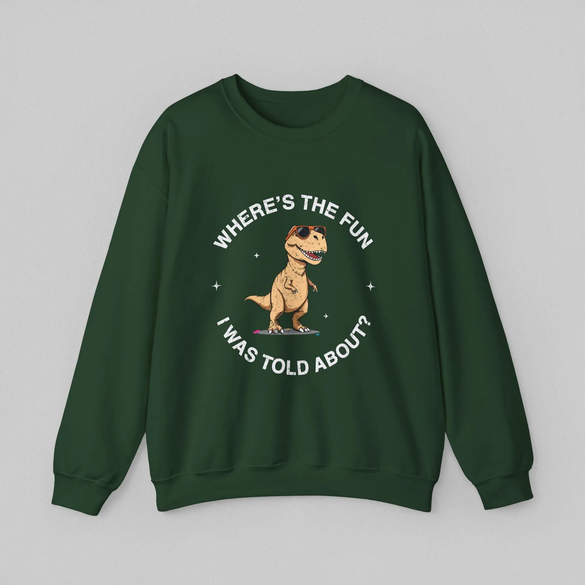 Where's the Fun Women's Dinosaur Sweatshirt