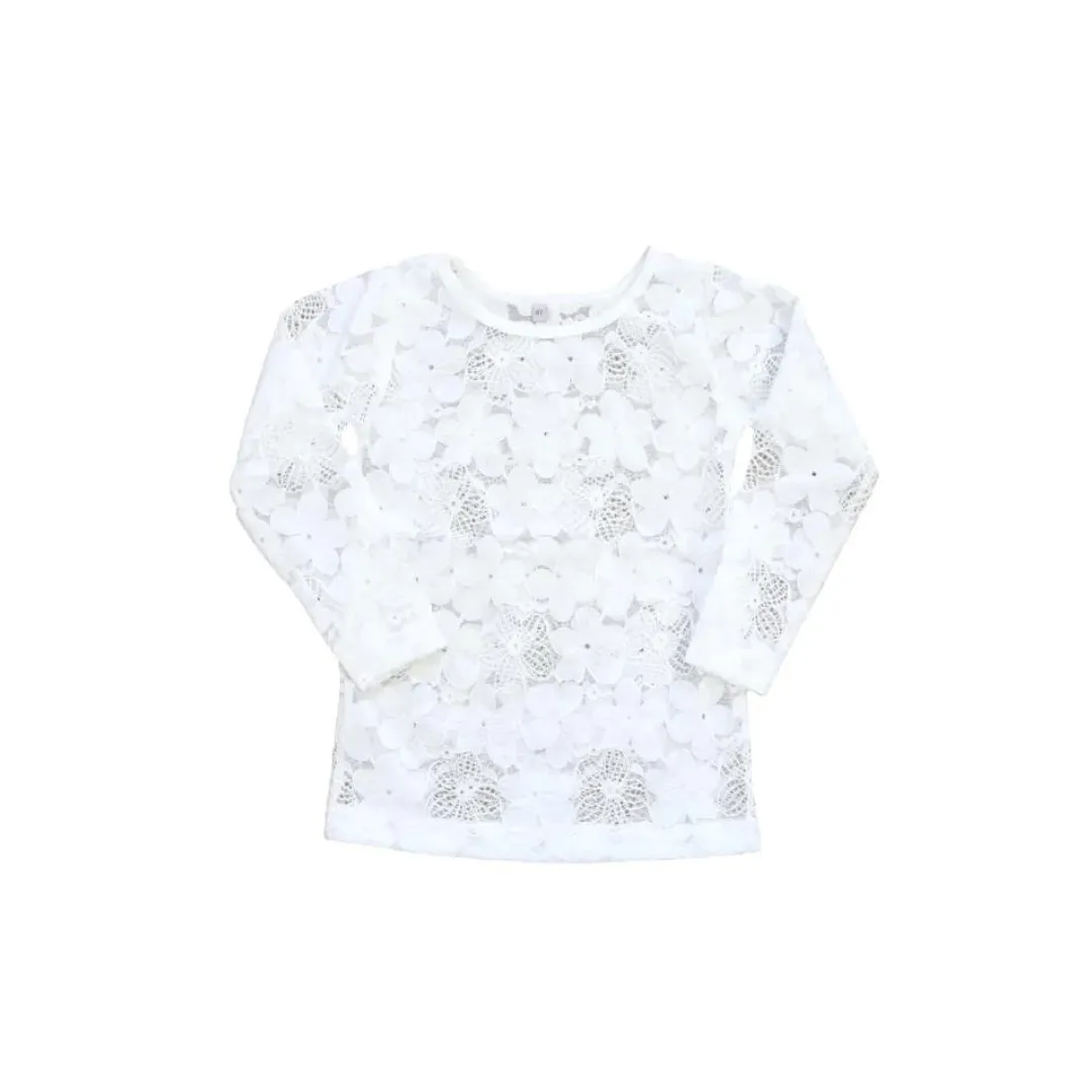 White Lace Layering Top