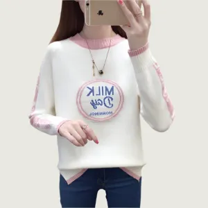 Women’s Cozy Knit Graphic Sweater – Stylish and Fun Designs