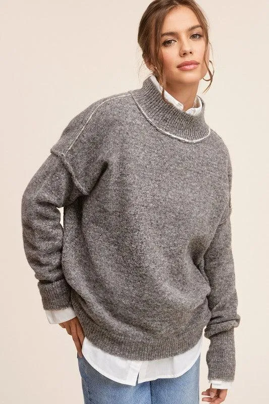 Womens High Neck Ella Layering Sweater