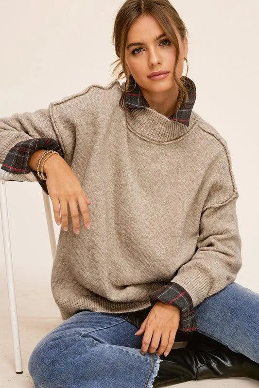 Womens High Neck Ella Layering Sweater