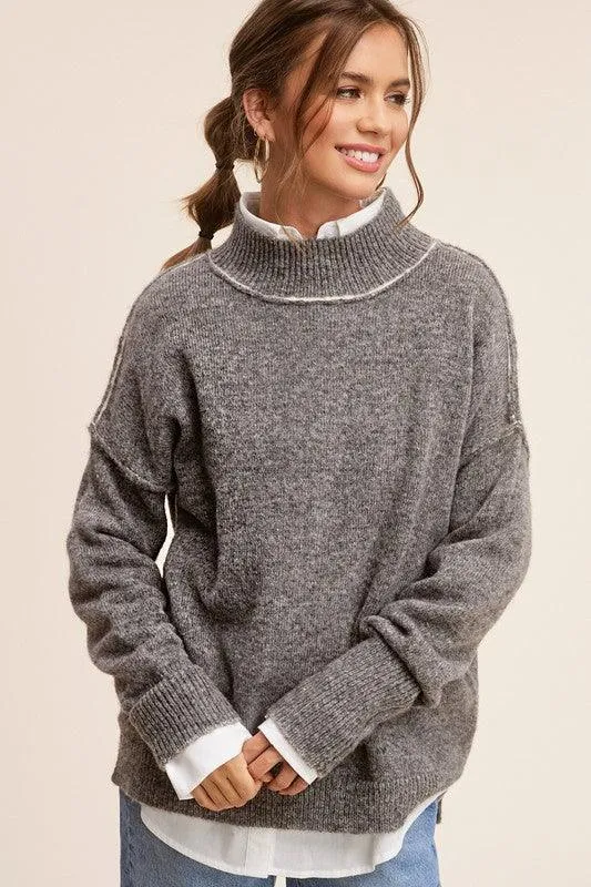 Womens High Neck Ella Layering Sweater