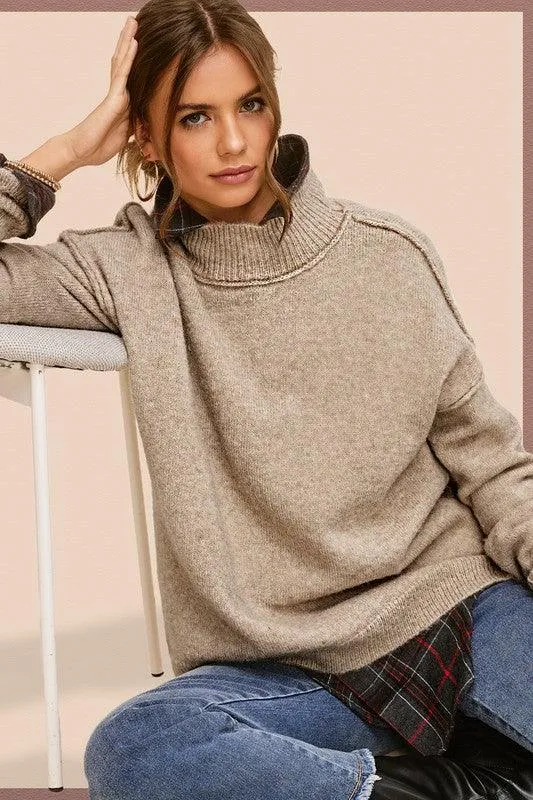 Womens High Neck Ella Layering Sweater