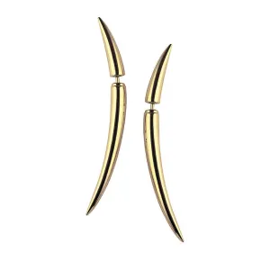 Yellow Gold Vermeil Quill Earrings