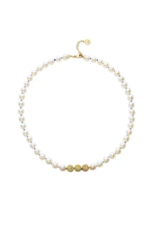 Yellow Sapphire Pearl Layering Necklace