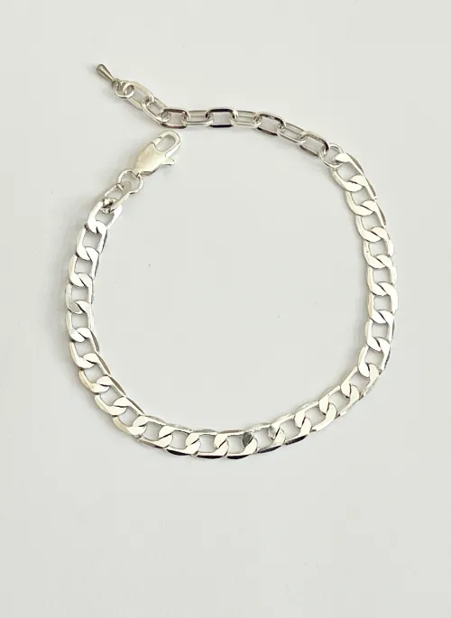 Zayn Curb Chain Bracelet Silver