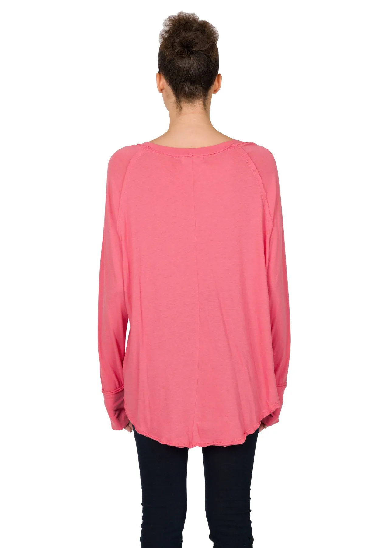 Zenana Raglan Sleeve Thumbhole Top